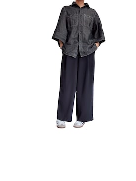 「HYKE（ハイク）の＜HYKE（ハイク）＞シャンブレー ミリタリー シャツ ■■■（シャツ/ブラウス、ブルー系）」を使った、mmmmm000 _styleさん（レディース・161cm）の秋コーディネート