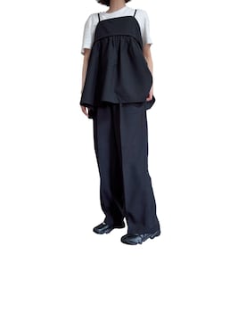 「FREAK'S STORE（フリークスストア）の限定展開　ナイロン ワッシャー キャミ パンツ セットアップ（キャミソール、ブラック系）」を使った、mmmmm000 _styleさん（レディース・161cm）の夏コーディネート