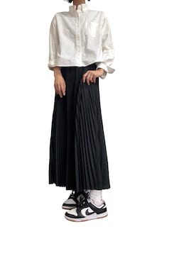 新品 HYKE ハイク アシメントリーコーデュロイスカート HYKE ハイク 22SS TEXBRID TIGHT SKIRT ワンポイントロゴ刺繍