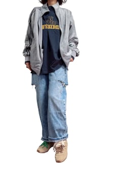 「New Balance」｜「アイテム（その他アウター）」を使った、mmmmm000 _styleさん（レディース・161cm）の秋コーディネート