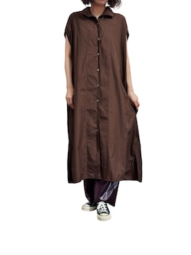 TICCA（ティッカ）の「【TICCA】ウールノーカラーシャツドレス SOLID