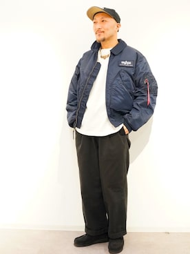 「アイテム（Tシャツ/カットソー）」を使った、sen1979さん（メンズ・165cm）の秋コーディネート