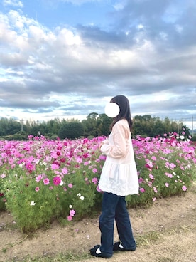 「アイテム（バレエシューズ）」を使った、nayuさん（レディース・153cm）の秋コーディネート