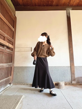 「アイテム（バレエシューズ）」を使った、nayuさん（レディース・153cm）の冬コーディネート