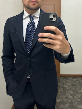 「アイテム（スーツセット）」を使った、meetingstyleさん（メンズ・179cm）の冬コーディネート