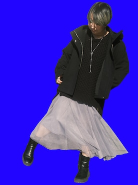 「アイテム（その他アウター）」を使った、みことさん（レディース・149cm）の冬コーディネート