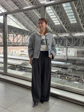 「LOUNGEDRESS（ラウンジドレス）のアイテム（ピアス（両耳用））」を使った、ancho3さん（レディース・153cm）の秋コーディネート