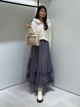 「JILL by JILL STUART（ジルバイジルスチュアート）のアイテム（トートバッグ）」を使った、ayujillby98さん（レディース・163cm）の秋コーディネート