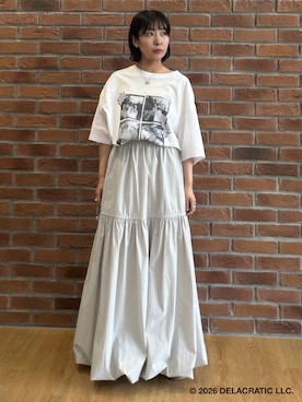 「tk.TAKEO KIKUCHI（ティーケータケオキクチ）のアイテム（トップス）」を使った、nananana5001さん（レディース・150cm）の夏コーディネート