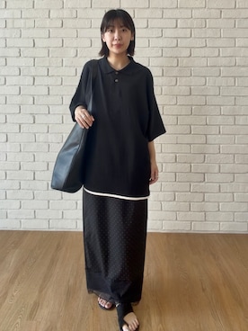 「tk.TAKEO KIKUCHI（ティーケータケオキクチ）のアイテム（バッグ）」を使った、nananana5001さん（レディース・150cm）の夏コーディネート