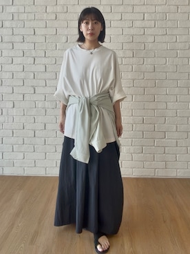 「tk.TAKEO KIKUCHI（ティーケータケオキクチ）のアイテム」を使った、nananana5001さん（レディース・150cm）の夏コーディネート