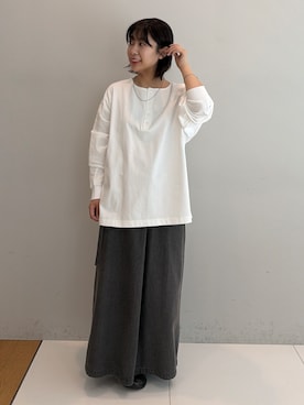 「tk.TAKEO KIKUCHI（ティーケータケオキクチ）のアイテム（トップス）」を使った、nananana5001さん（レディース・150cm）の秋コーディネート