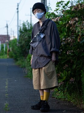 「Acne Studios（アクネストゥディオズ）のアイテム（帽子）」を使った、🐲さん（メンズ・162cm）の夏コーディネート