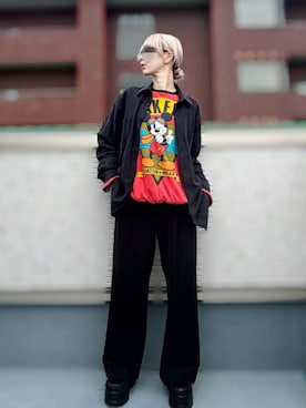 「Lui's（ルイス）のアイテム（パンツ）」を使った、amuさん（レディース・158cm）の秋コーディネート