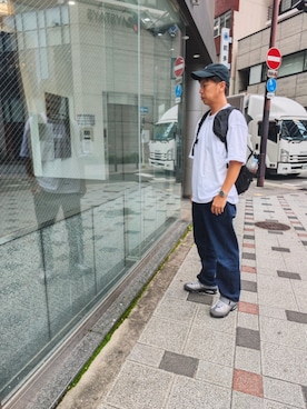 「FULLCOUNT（フルカウント）のアイテム（パンツ）」を使った、moalalaさん（メンズ・180cm）の秋コーディネート