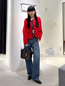 「YECCA VECCA（イェッカヴェッカ）のアイテム」を使った、フユノさん（レディース・156cm）の秋コーディネート
