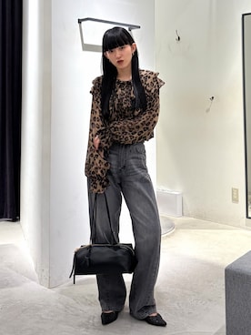 「YECCA VECCA（イェッカヴェッカ）のアイテム」を使った、フユノさん（レディース・156cm）の秋コーディネート