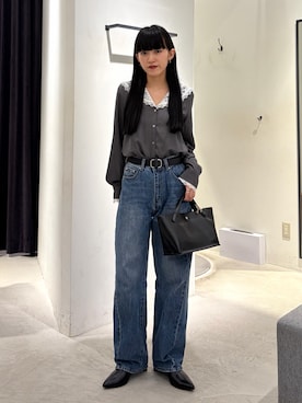 「YECCA VECCA（イェッカヴェッカ）のアイテム」を使った、フユノさん（レディース・156cm）の秋コーディネート