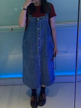 「MONKI（モンキ）のアイテム（ワンピース/ドレス）」を使った、キャシーさん（レディース・160cm）の秋コーディネート