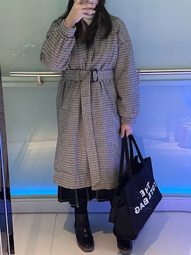 「haco!（ハコ）のアイテム（ジャケット/アウター）」を使った、キャシーさん（レディース・160cm）の冬コーディネート