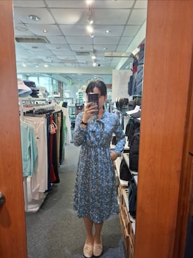 「no brand（ノーブランド）のアイテム（ワンピース/ドレス）」を使った、Siáu Koan Lîmさん（レディース・155cm）の春コーディネート