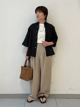 「TICCA(ティッカ)のアイテム(トップス)」を使った、宮腰さん(レディース・153cm)の夏コーディネート