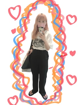 「wiffle（ウィッフル）のアイテム」を使った、えりんこりにすたさん（レディース・156cm）の夏コーディネート