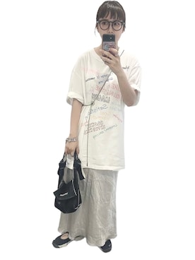 「LASTFRAME（ラストフレーム）のアイテム」を使った、えりんこりにすたさん（レディース・156cm）の秋コーディネート