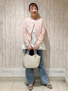「index（インデックス）のアイテム（バッグ）」を使った、YOSHIMIさん（レディース・157cm）の春コーディネート