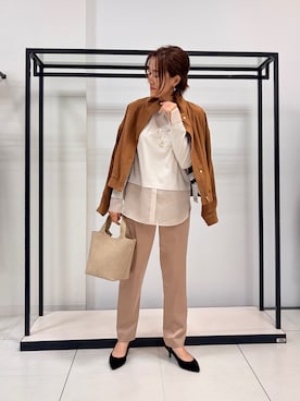 「UNTITLED（アンタイトル）のアイテム（アクセサリー）」を使った、Mikiさん（レディース・160cm）の秋コーディネート