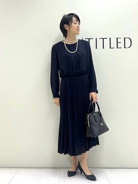 「UNTITLED（アンタイトル）のアイテム（パンプス）」を使った、Mikiさん（レディース・160cm）の冬コーディネート