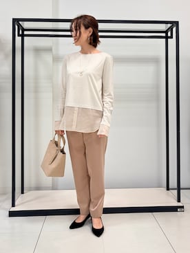 「UNTITLED（アンタイトル）のアイテム（アクセサリー）」を使った、Mikiさん（レディース・160cm）の秋コーディネート