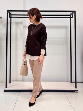 「UNTITLED（アンタイトル）のアイテム（アクセサリー）」を使った、Mikiさん（レディース・160cm）の秋コーディネート