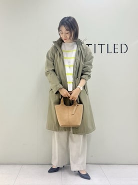 「アイテム（モッズコート、グリーン系）」を使った、Mikiさん（レディース・160cm）の冬コーディネート