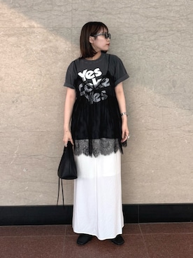 江口麻衣さん（レディース・158cm）の夏コーディネート
