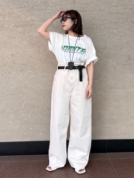 「Ungrid（アングリッド）のアイテム（シューズ）」を使った、江口麻衣さん（レディース・158cm）の春コーディネート