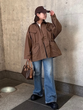 江口麻衣さん（レディース・158cm）の春コーディネート