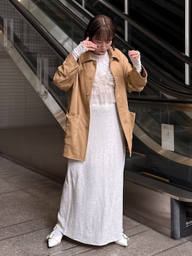 江口麻衣さん（レディース・158cm）の春コーディネート