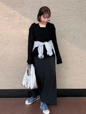 江口麻衣さん(レディース・158cm)の春コーディネート