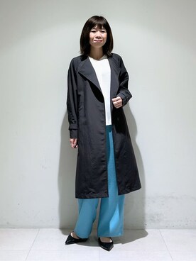 「アイテム（トレンチコート、グレー系）」を使った、tsuyuさん（レディース・162cm）の春コーディネート