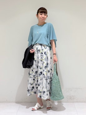 「INDIVI（インディヴィ）の【バリエ豊富】デザインワントップネックレス（ネックレス、ゴールド系）」を使った、tsuyuさん（レディース・162cm）の春コーディネート
