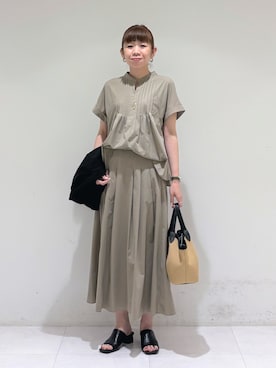 「INDIVI（インディヴィ）の【バリエ豊富】デザインワントップネックレス（ネックレス、ゴールド系）」を使った、tsuyuさん（レディース・162cm）の春コーディネート