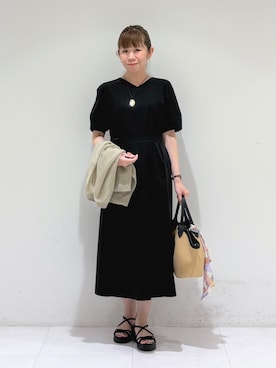 「アイテム（バンダナ/スカーフ、パープル系）」を使った、tsuyuさん（レディース・162cm）の夏コーディネート