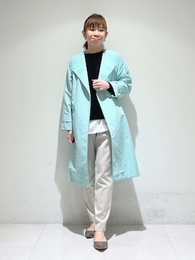 「アイテム（トレンチコート、グリーン系）」を使った、tsuyuさん（レディース・162cm）の春コーディネート