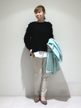 「アイテム（トレンチコート、グリーン系）」を使った、tsuyuさん（レディース・162cm）の春コーディネート