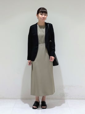 「アイテム（ノーカラージャケット）」を使った、tsuyuさん（レディース・162cm）の夏コーディネート