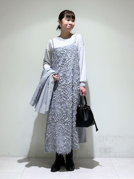 「INDIVI（インディヴィ）のアイテム」を使った、tsuyuさん（レディース・162cm）の春コーディネート