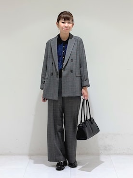 「レディーススーツ」｜tsuyuさん（レディース・162cm）の秋コーディネート