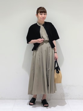 「INDIVI（インディヴィ）の【バリエ豊富】デザインワントップネックレス（ネックレス、ゴールド系）」を使った、tsuyuさん（レディース・162cm）の春コーディネート
