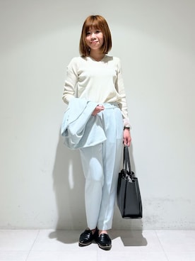 「アイテム（スーツジャケット、グリーン系）」を使った、tsuyuさん（レディース・162cm）の冬コーディネート